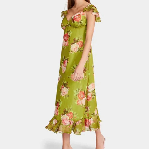 Betsey Johnson Dresses & Skirts - Betsey Johnson Bouquet Bounty Floral Green Dress NWT
